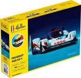 1:24 Heller 56718 Peugeot 905 EV Racing Car - Starter kit Plastic Modelbouwpakket
