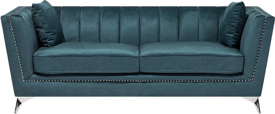 Beliani GAULA - Living Room Set - Blauw - Fluweel