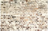 Fotobehangkoning - Behang - Vliesbehang - Fotobehang Oude Bakstenen Muur - Industrieel - 400 x 280 cm