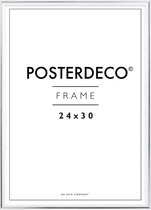 Fotolijst - Posterdeco - Premium Metaal - Fotomaat 24x30 cm - Posterlijst - Fotolijstje - Zilver