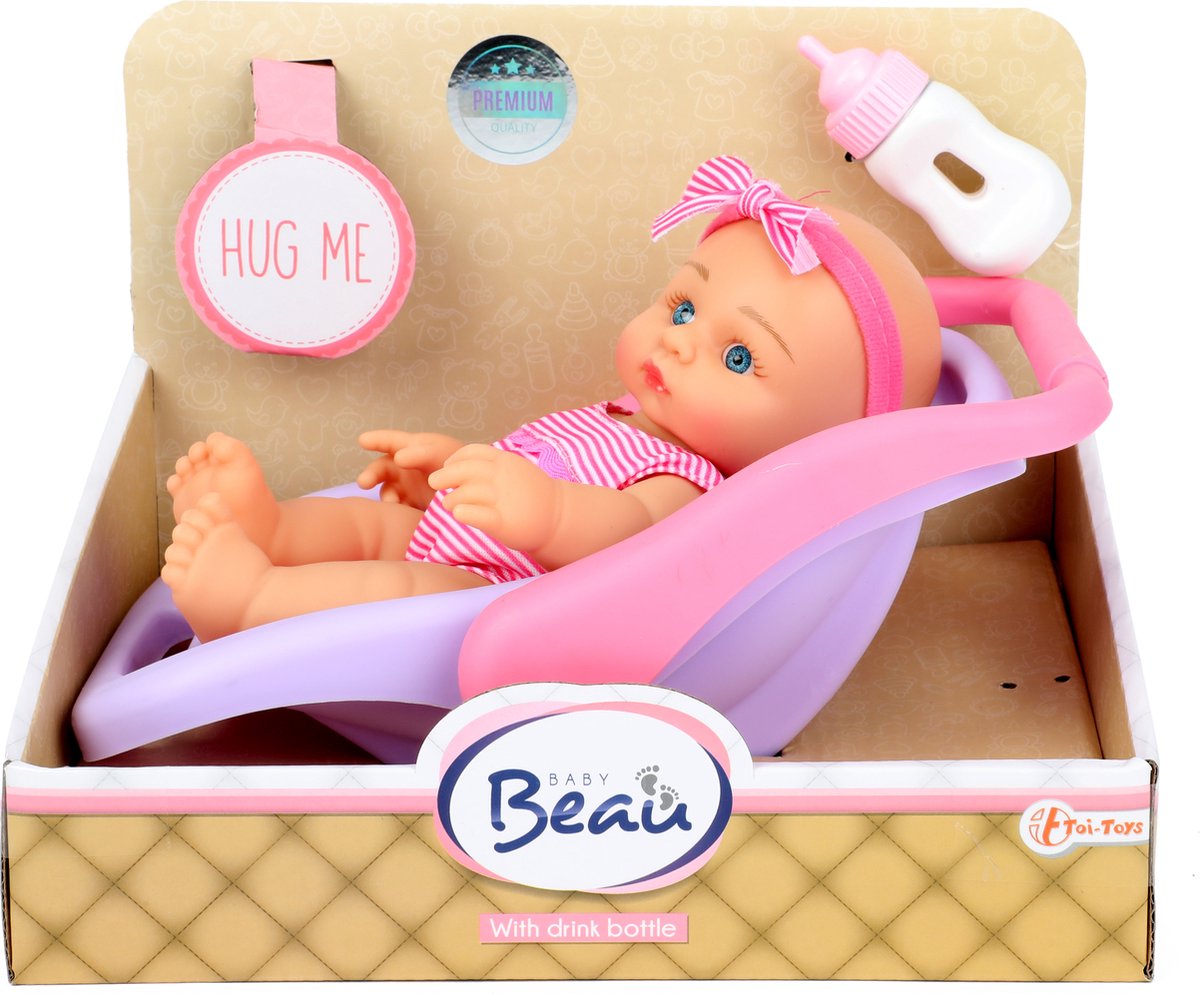 Toi-toys - Mini Poupée Bébé Dans Chaise De Transport - 18 Cm à