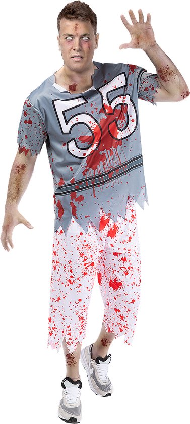 FUNIDELIA Zombie Rugby Speler Kostuum Voor voor mannen - Maat: 3XL - Blauw