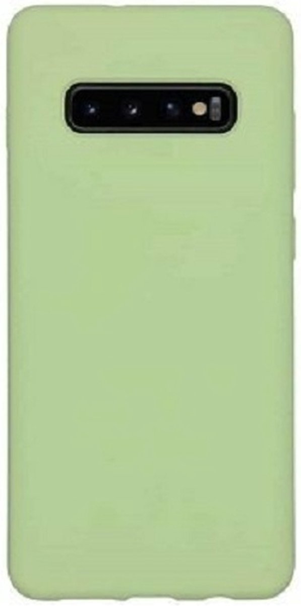 Samsung S10 Plus Siliconen Hoesje Pastelkleur Licht Groen