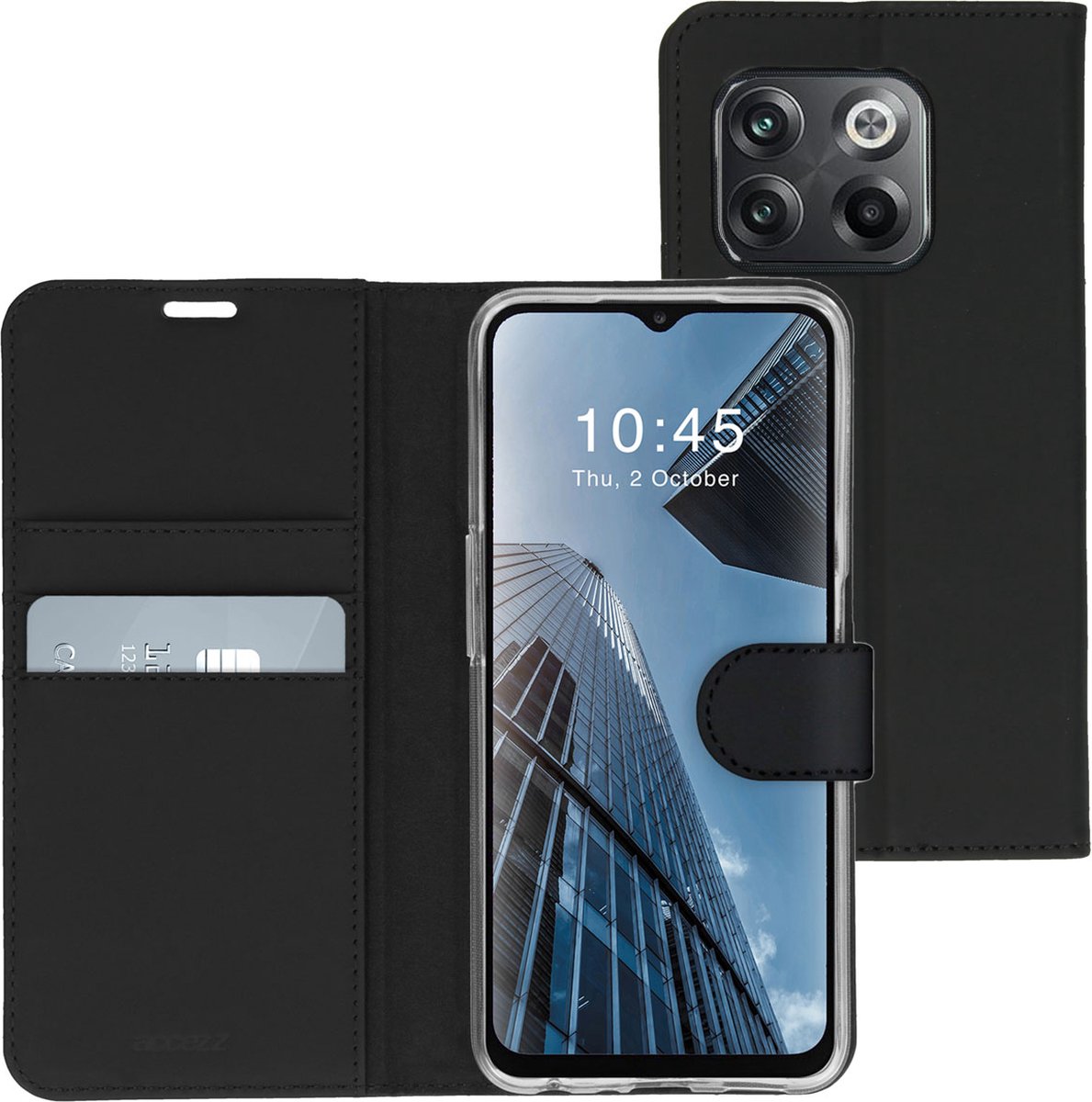 Accezz Wallet Softcase Booktype OnePlus 10T hoesje - Zwart