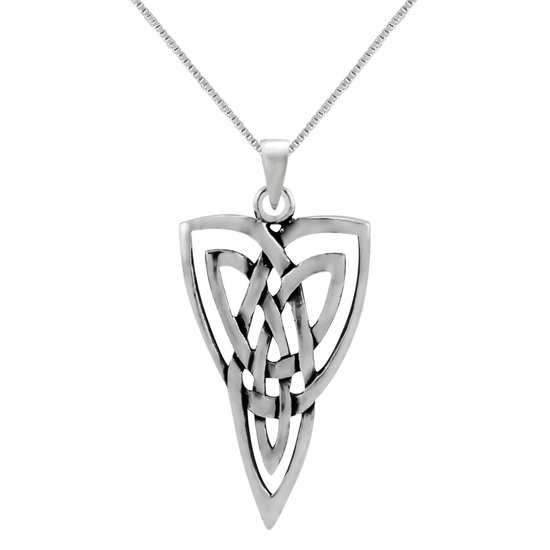 Zilveren ketting vrouw | Zilveren ketting met hanger, Keltische knoop