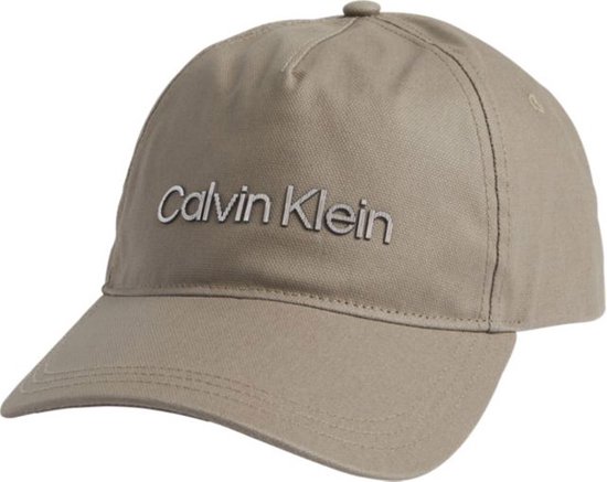 Calvin Klein - Coated rtw branding dark olive cap - heren