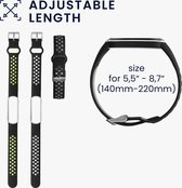 kwmobile 2x armband geschikt voor Xiaomi Mi Smart Band 6 / Mi Band 6 / Band 5 - Bandjes voor fitnesstracker in zwart / grijs / zwart / groen