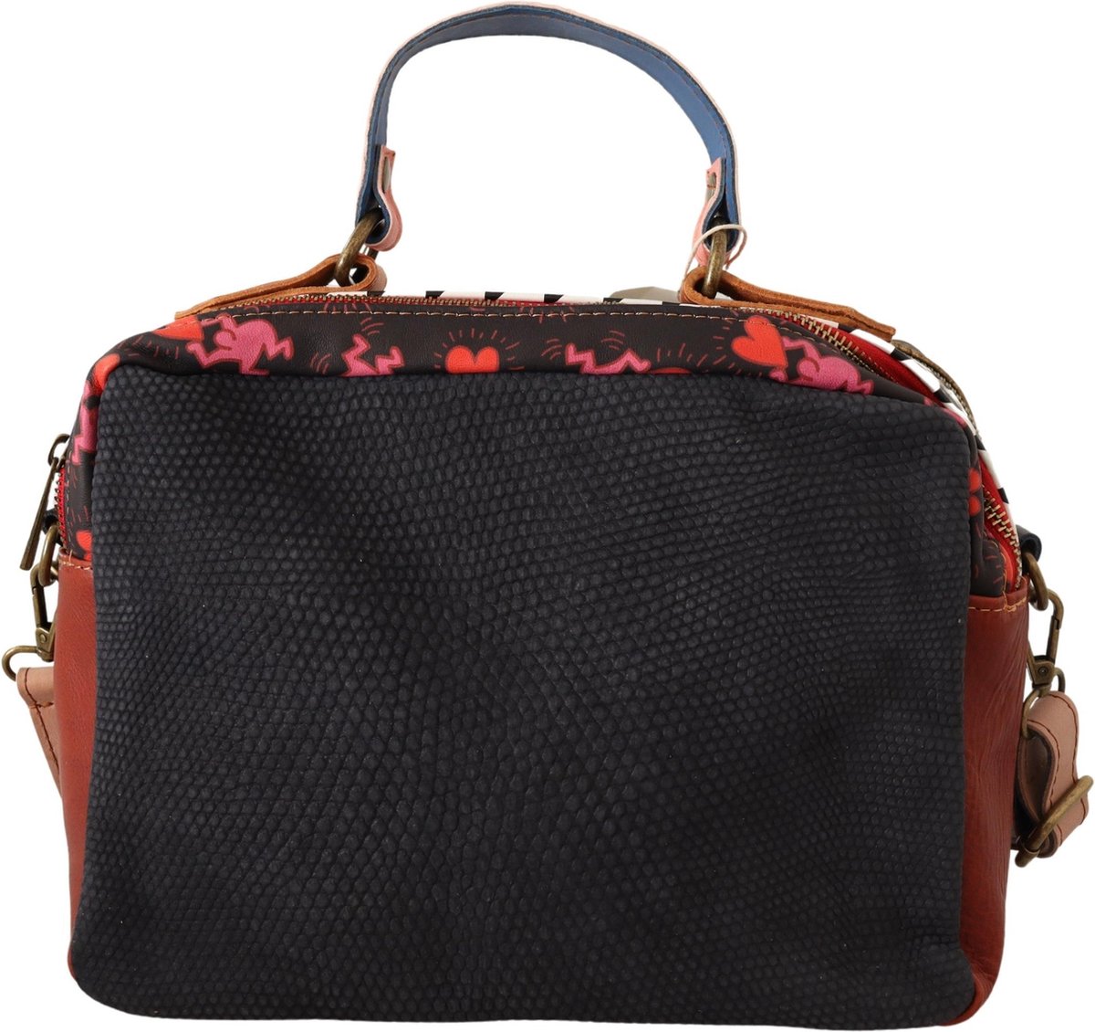 EBARRITO Multicolor Genuine Leather Shoulder Strap Satchel Bag