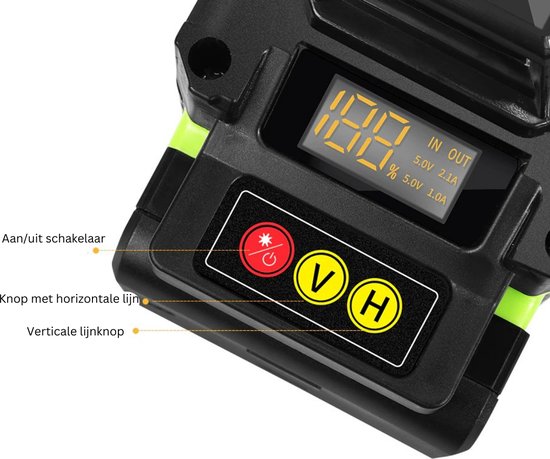 Huepar 2 x 360 Kreuzlinienlaser Grüner Selbstnivellierenden Laser Level, Zwei 360°-Laserlinie, Li-Ionen-Akku mit Ladeanschluss Typ C, Hartschalenkoffer enthalten - B02CG