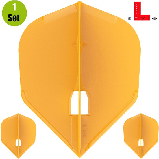 L-Style Champagne Flight L3 Shape Solid Orange - Dart Flights van L-Style — afbeelding 3