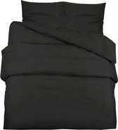 vidaXL - Dekbedovertrekset - 260x220 - cm - katoen - zwart