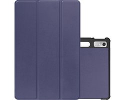Hoes - Geschikt voor Lenovo Tab P11 Pro - Dun & Stevig - Trifold Bookcase - Hard Cover Case - Met Uitsparing Geschikt voor Lenovo Pen - Hardcover Book - Tablet Hoesje - Donkerblauw