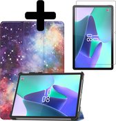 Hoes Geschikt voor Lenovo Tab P11 Pro Hoes Luxe Hoesje Case Met Uitsparing Geschikt voor Lenovo Pen Met Screenprotector - Hoesje Geschikt voor Lenovo Tab P11 Pro Hoes Cover - Galaxy .