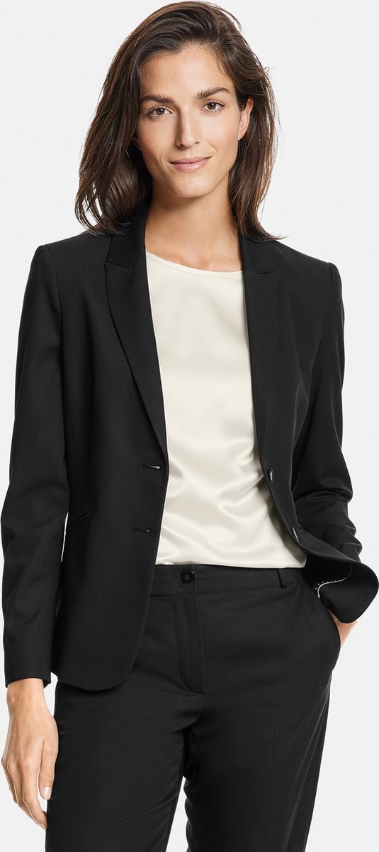 GERRY WEBER Dames Blazer met revers Schwarz-46
