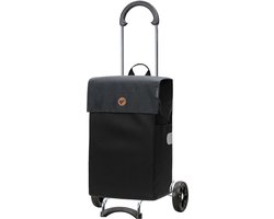 Andersen SHOPPER MANUFAKTUR Boodschappentrolley Scala Shopper Hera 47L Black Zwart 101cm