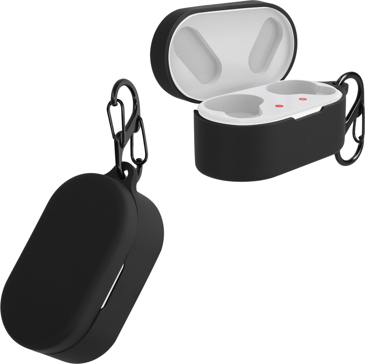 kwmobile cover voor oordopjes case - Compatibel met Oneplus Nord Buds - Trendy beschermhoes draadloze oordopjes in zwart