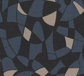 GRAFISCH BEHANG | Modern - zwart blauw beige - A.S. Création Antigua