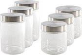 HI - Set 6x bocaux de conservation cuisine verre - 2 formats 750 ml et 1200 ml