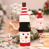 Wijnfles Decoratie Kerst - Sneeuwpop Decoratie - Wijn - Kerstcadeau - Sneeuwpop - Kerstdiner Decoratie