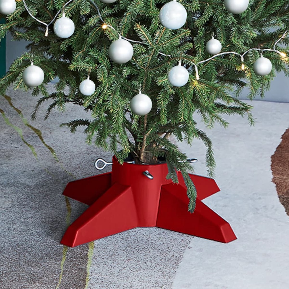 Prolenta Premium - Kerstboomstandaard 55,5x55,5x15 cm rood