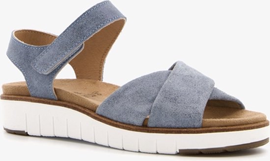 Hush Puppies leren dames sandalen Blauw Maat 37 Uitneembare
