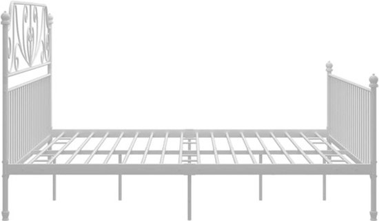 vidaXL Cadre de lit en métal Blanc 180x200 cm - Cadre de lit - Cadre de lit - Cadre de lit - Cadres de lit