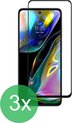 Full Screenprotector 3x  Geschikt voor Motorola Moto G52 / G82 - screen protector - volledige glas - bescherming - beschermglas - ZT Accessoires