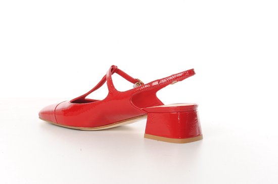 Escarpin femme Maury Mathilda en cuir verni rouge