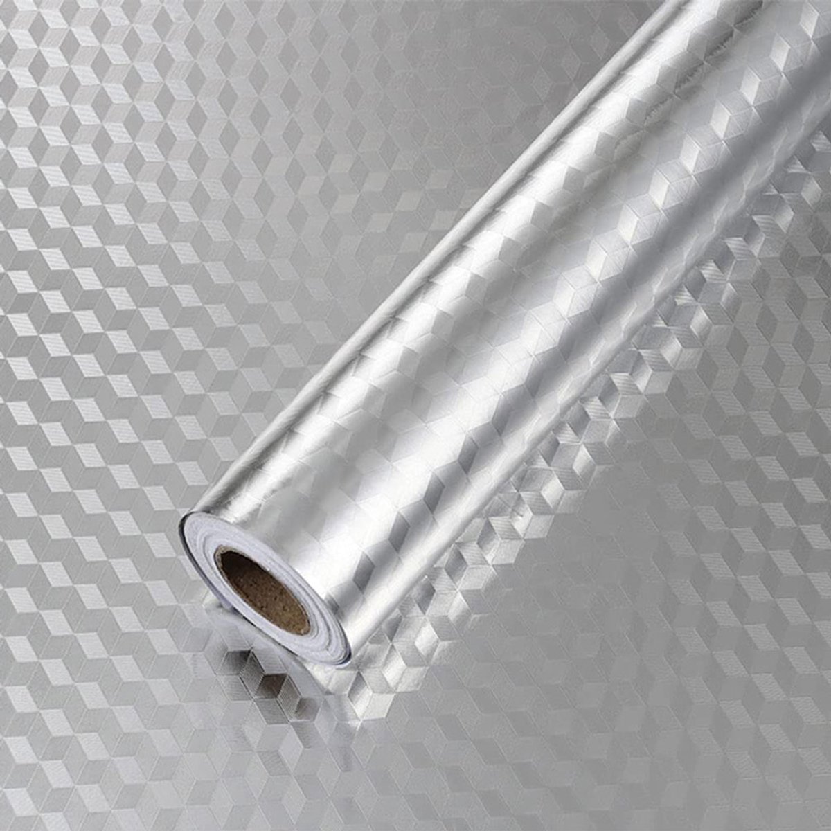Aluminium zelfklevende rol per meter - zelfklevende, waterdichte beschermfolie voor wanden en meubels - 60 cm x 8 m
