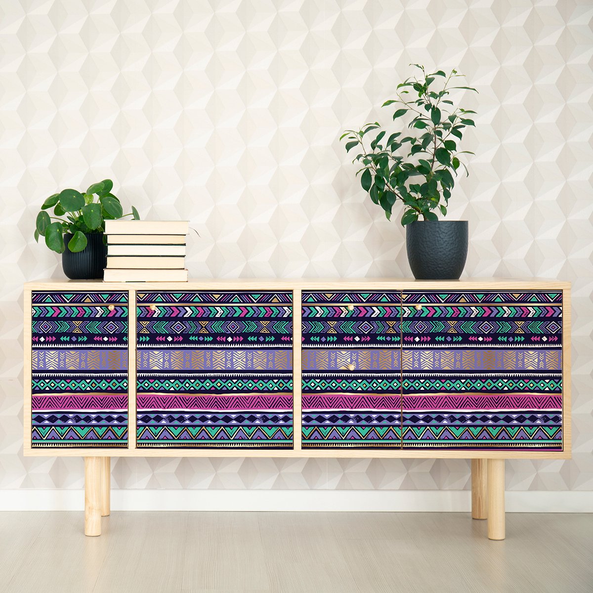 Ambiance Sticker Etnische meubelsticker Yheleen 40 x 60 cm Multi color