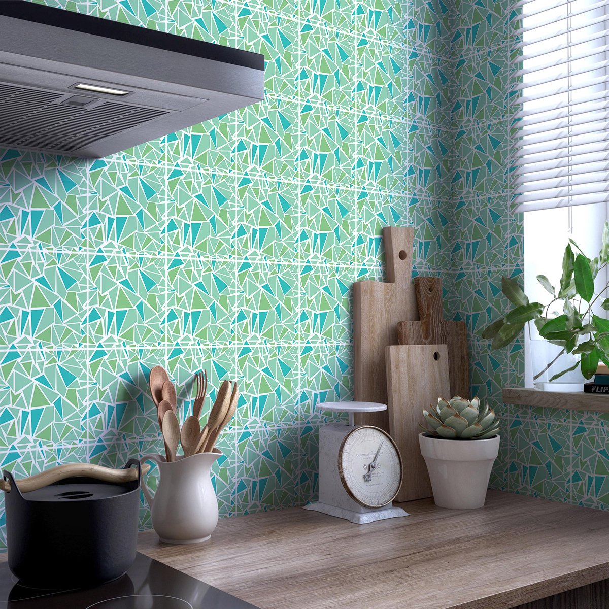 Ambiance Sticker Zelfklevende tegelmuurstickers voor keuken en badkamer - 30 RIEVRA Terrazzo tegelstickers - 30 stickers 20x20cm Multi color
