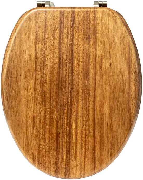 WC-bril softclosemechanisme MDF houten kern hygiënisch roestvrije