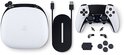 Witte draagtas, controller, kabel en accessoires voor de PlayStation 5 DualSense Edge.