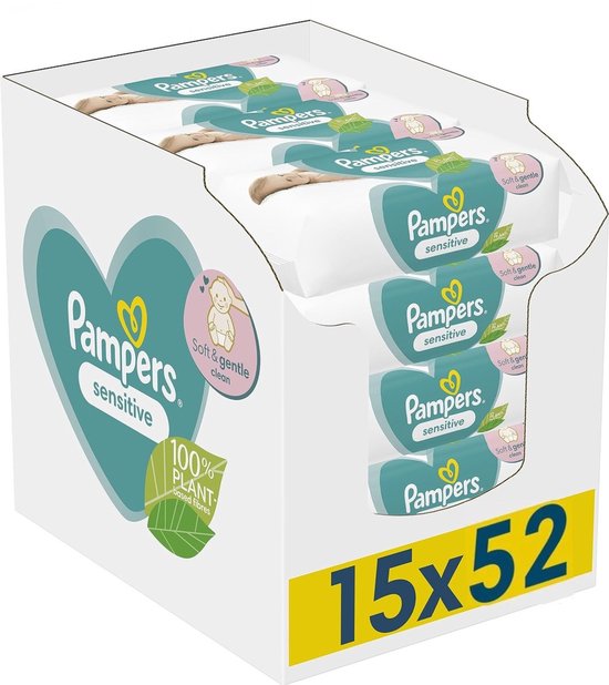 Pampers – Sensitive – Billendoekjes – 780 doekjes – 15 x 52