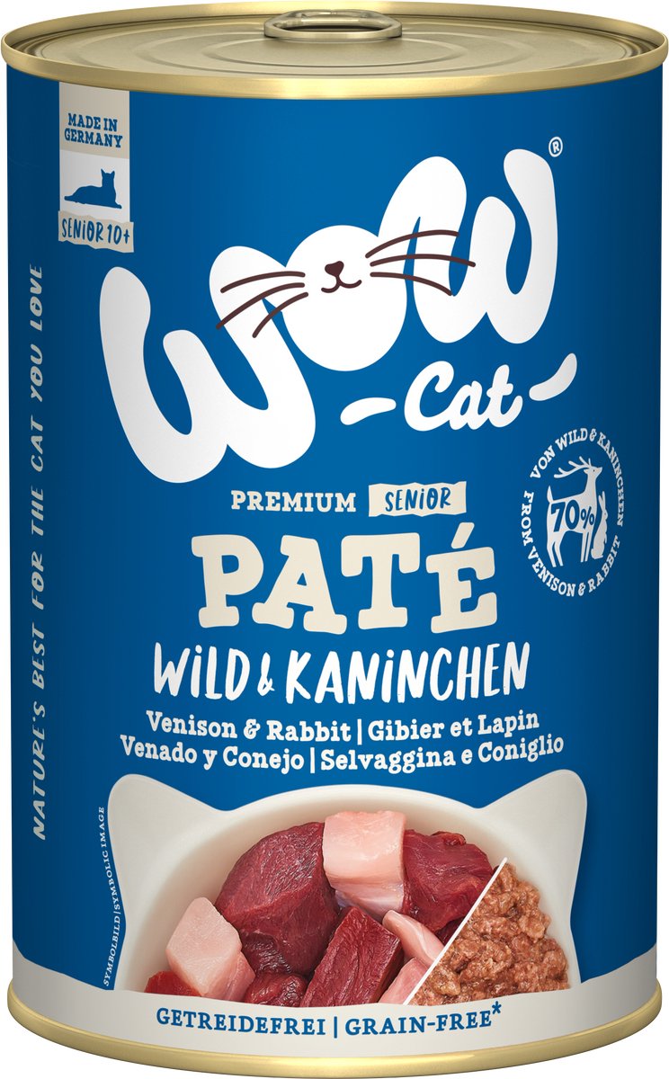 Wow WOW CAT - SENIOR Dose 6x400g | Wild & Kaninchen