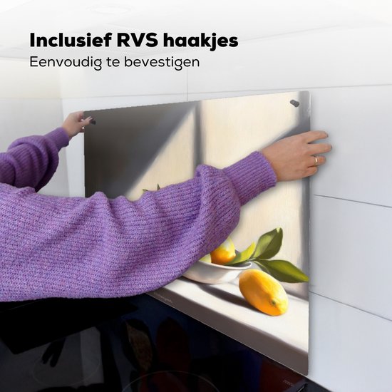 KitchenYeah® Protection plaque induction 57.6x51.6 cm - Citrons - Nature morte - Jaune - Protege plaque de cuisson - Couvre plaque induction - Protecteur d'induction - Cuisine