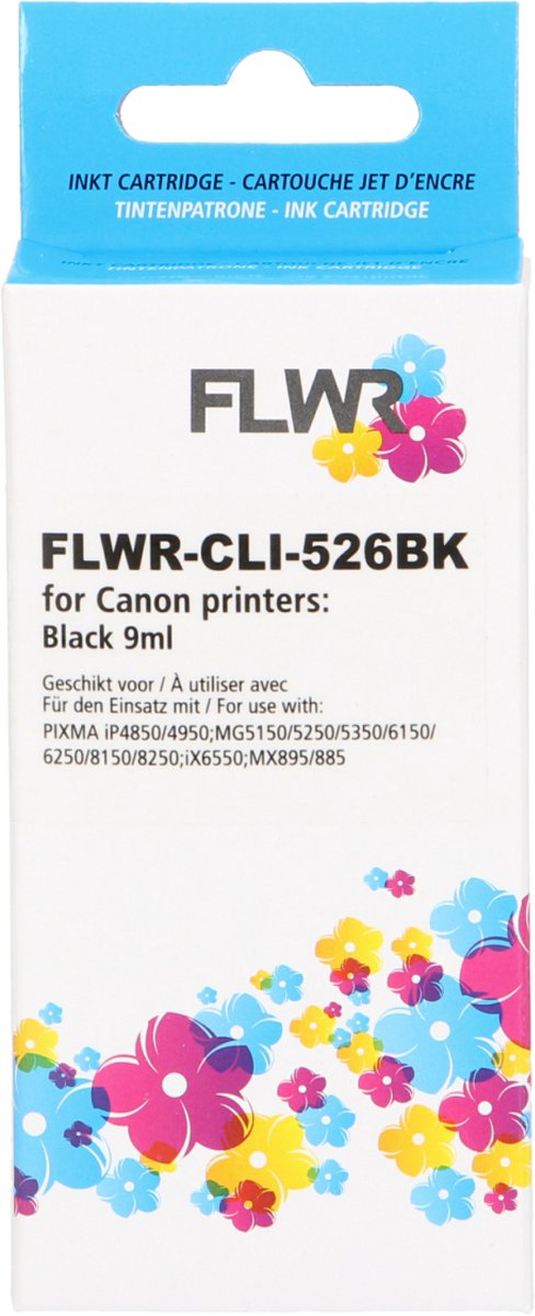 FLWR - Cartridges / Canon CLI-526BK / zwart / Geschikt voor Canon