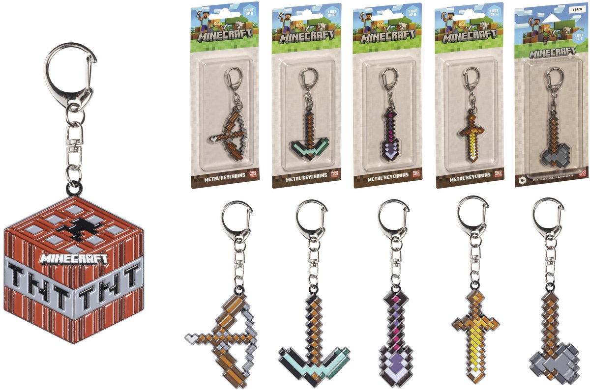 Minecraft Sleutelhanger 2D PVC 6,5x12cm V1