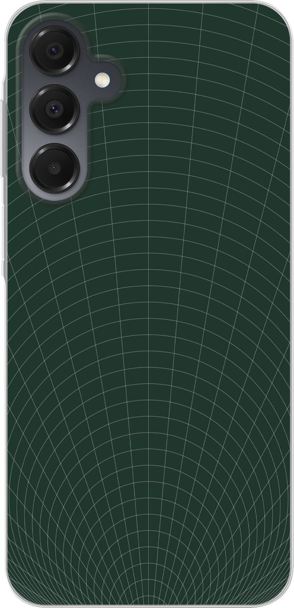 Telefoonhoesje Geschikt voor Samsung Galaxy A16 5G hoesje - Tunnel lijnen - Groen - Abstract - Siliconen Telefoonhoesje Telefoonhoesje
