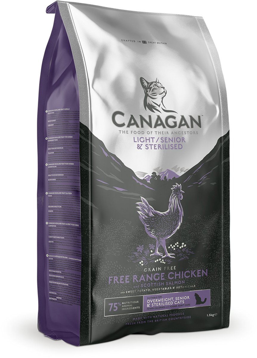 Canagan Canagan Serie - Droogvoer voor Katten - Nadwaga/Senior/Sterilised - 4kg