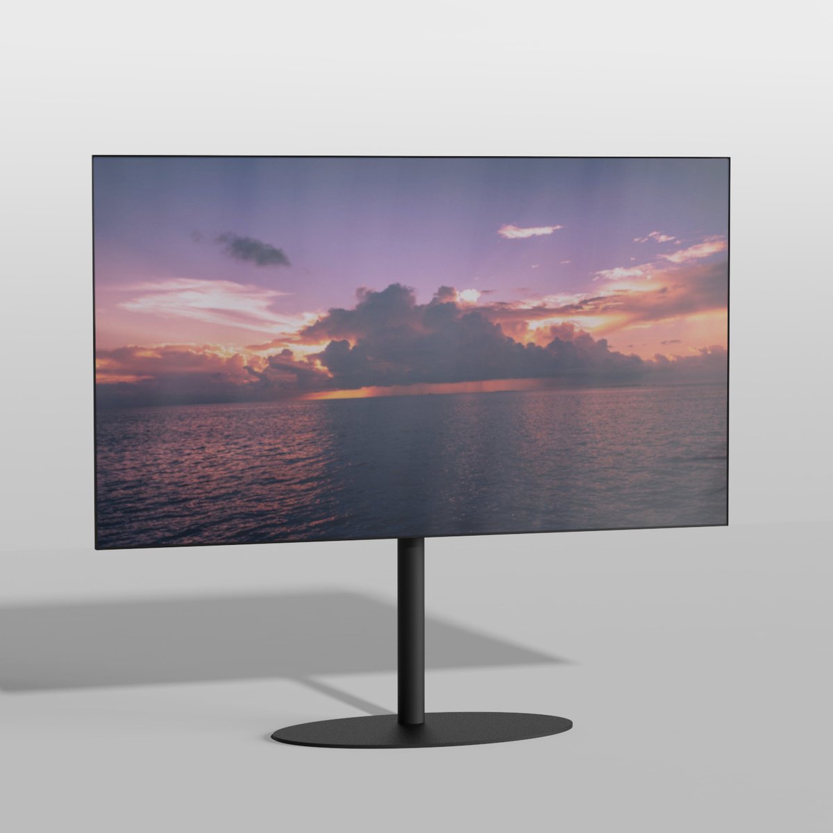 Cavus Ellips TV Vloerstandaard – Zwart – Ovale Voet – 68x40 cm – Geschikt voor 32-75 inch – VESA 75x70 t/m 400x400