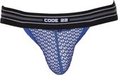 CODE 22 Jockstrap ajouré Blue acier - TAILLE XXL - Sous-vêtements homme - Jockstrap homme - Jockstrap homme