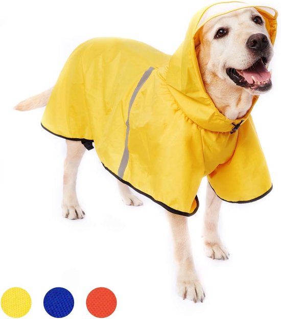 1PC Honden Katten Kleding Huisdieroveralls Trekkoord aan de achterkant Reflecterende Waterdichte Hoody Hond Regenjas Dierbenodigdheden kopen vanaf een prijs van 2.45