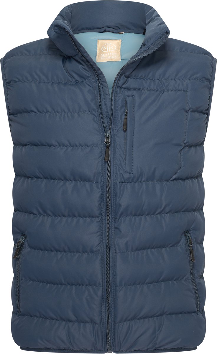 Mario Russo Bodywarmer - Bodywarmer heren - Bodywarmers - Bodywarmer heren outdoor - Jas heren - Tussenjas - Waterafstotend - Navy