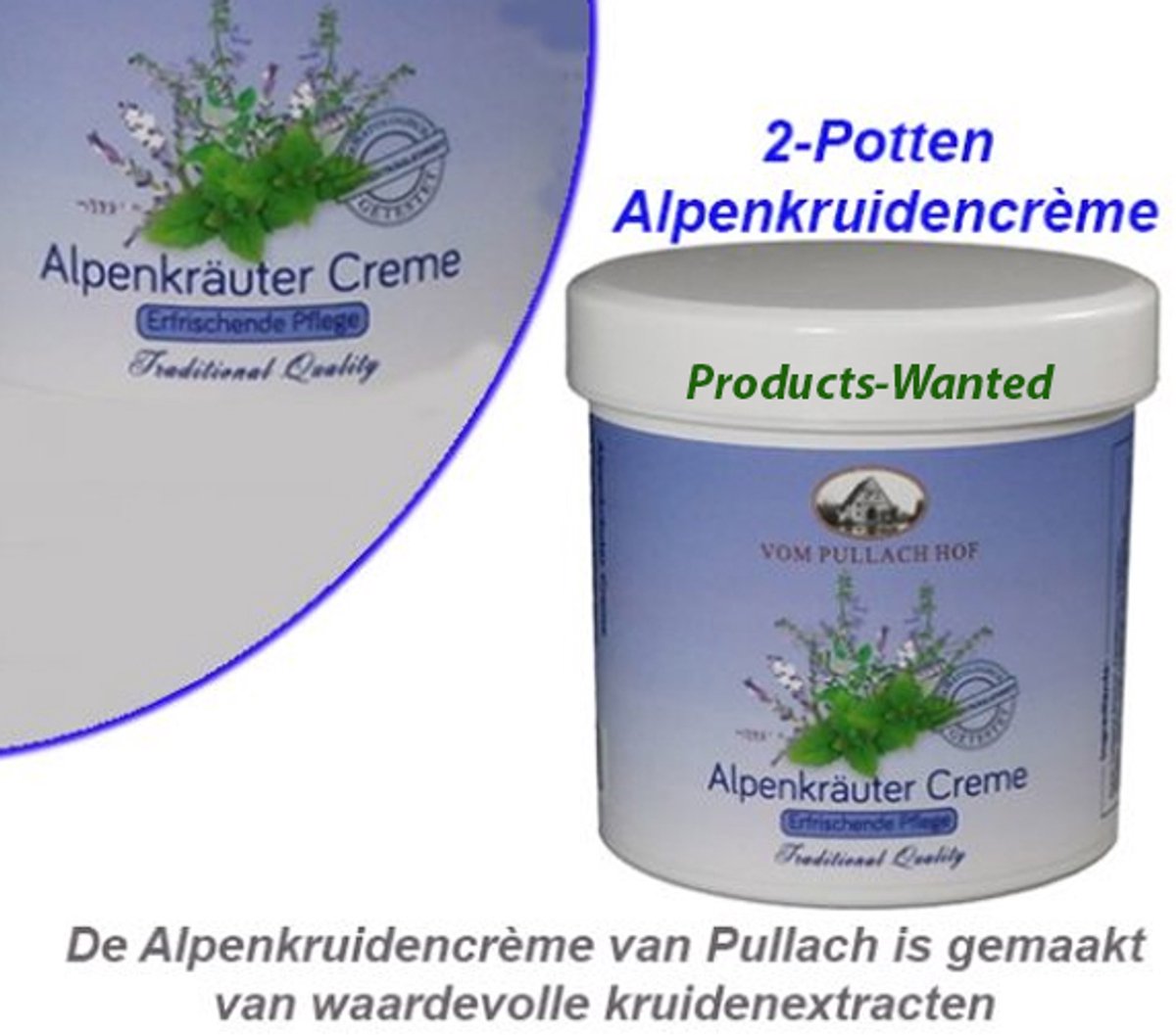 2 Potten Alpenkruidencrème 250ml