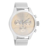 Montres OOZOO - Montre argentée avec bracelet en maille métallique argentée - C9096
