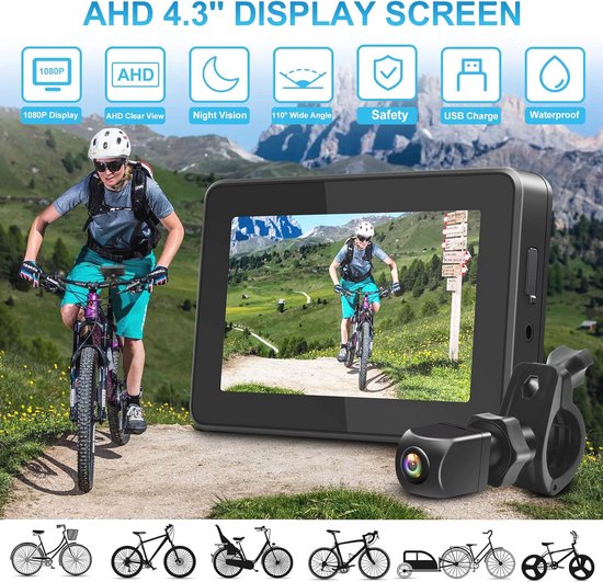 Waflyer 2PCS Rétroviseur de Vélo, Rotatif à 360° VTT Retroviseur Velo Guidon Retroviseur Moto