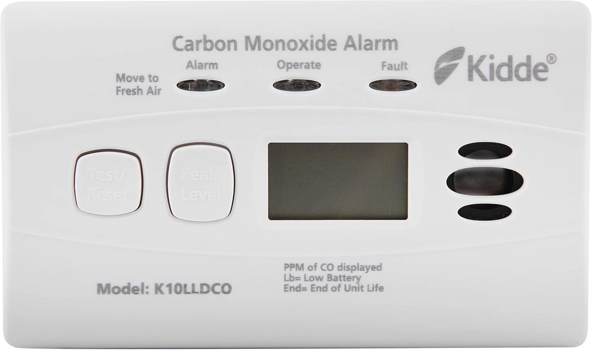 Digitale Koolmonoxidemelder met Display en Verzegelde Accu