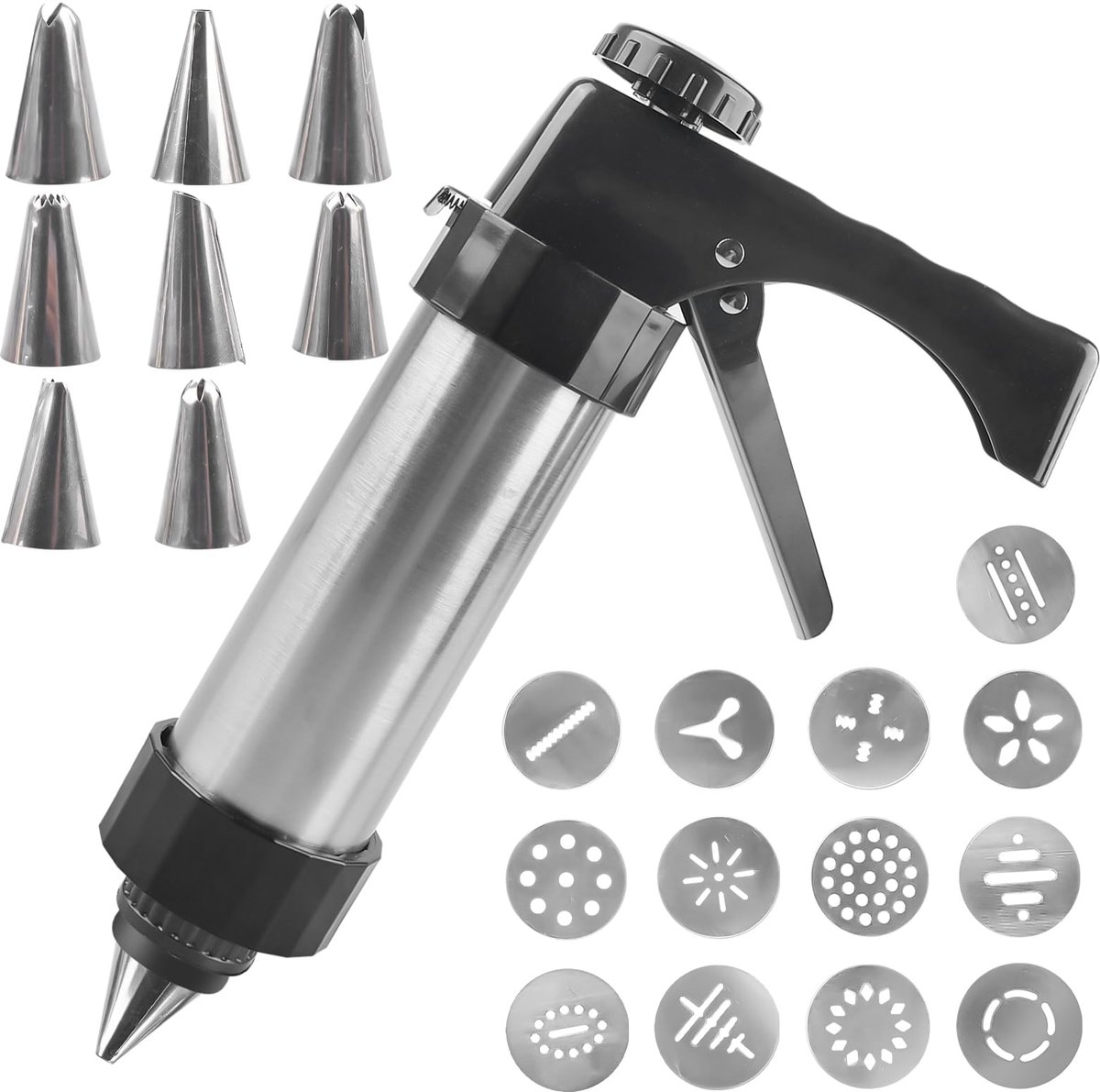 My Ninki ® Complete Set Gebakpers voor Perfecte Koekjes en Taartdecoratie met 21 Onderdelen