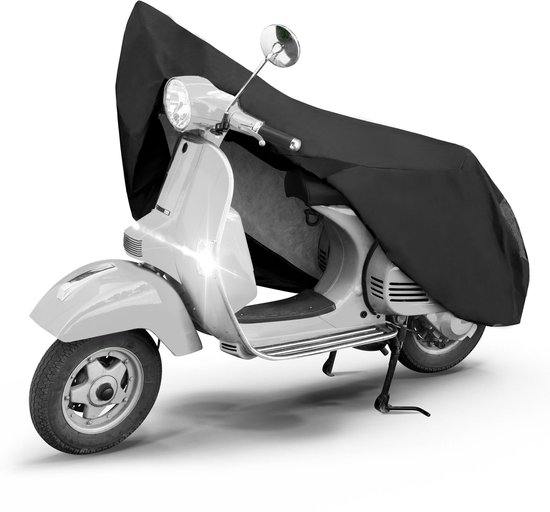 Housse de protection pour moteur Walser All Weather Basic S, housse de protection Vespa, garage moto étanche - 185x90x110 cm noir